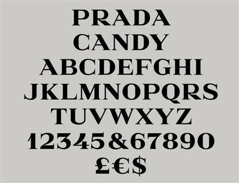 prada candy font.